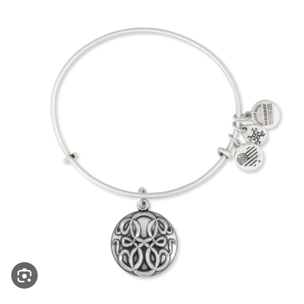 Silver Alex and Ani Path of Life Bangle
